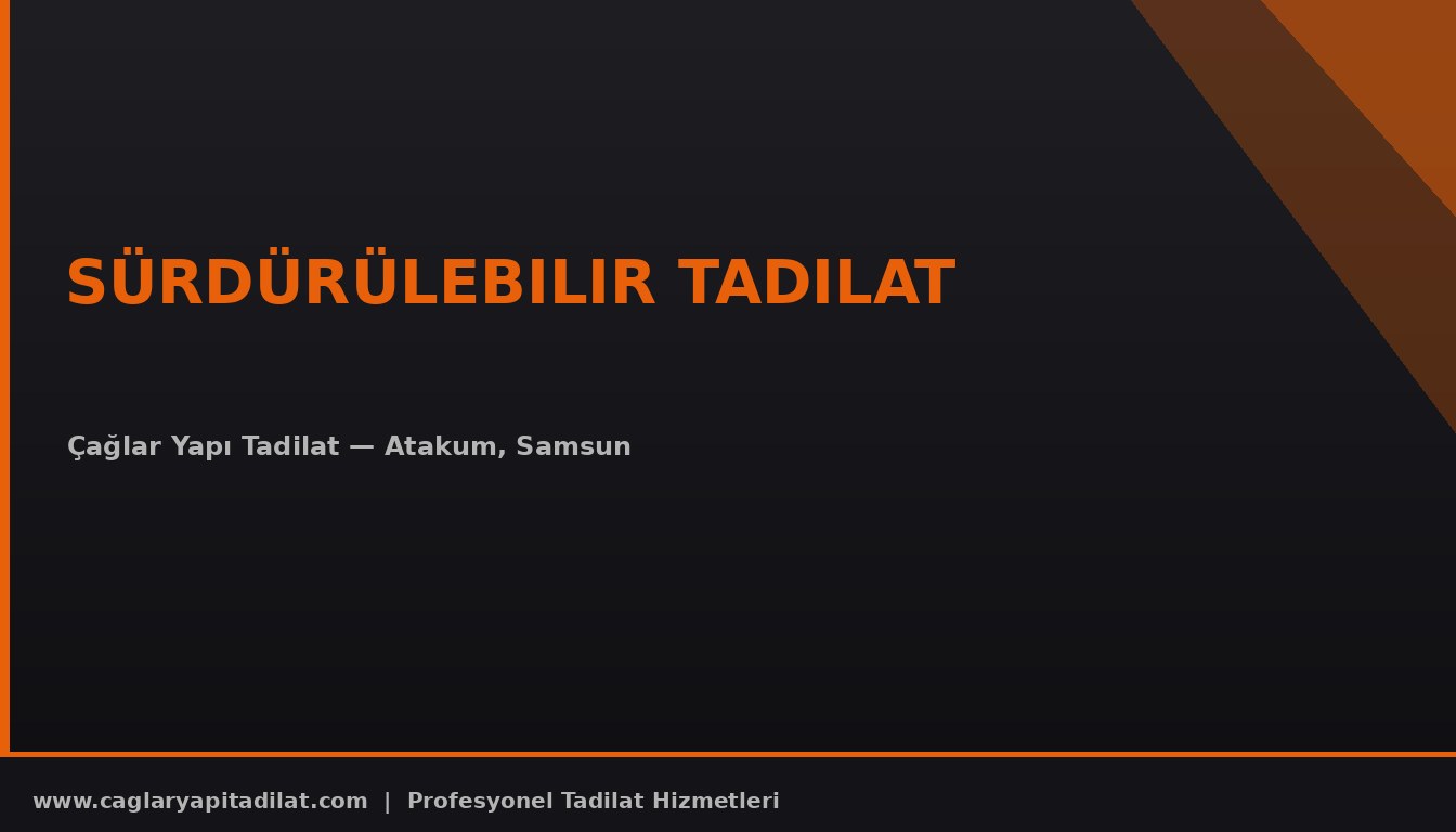 Sürdürülebilir Tadilat